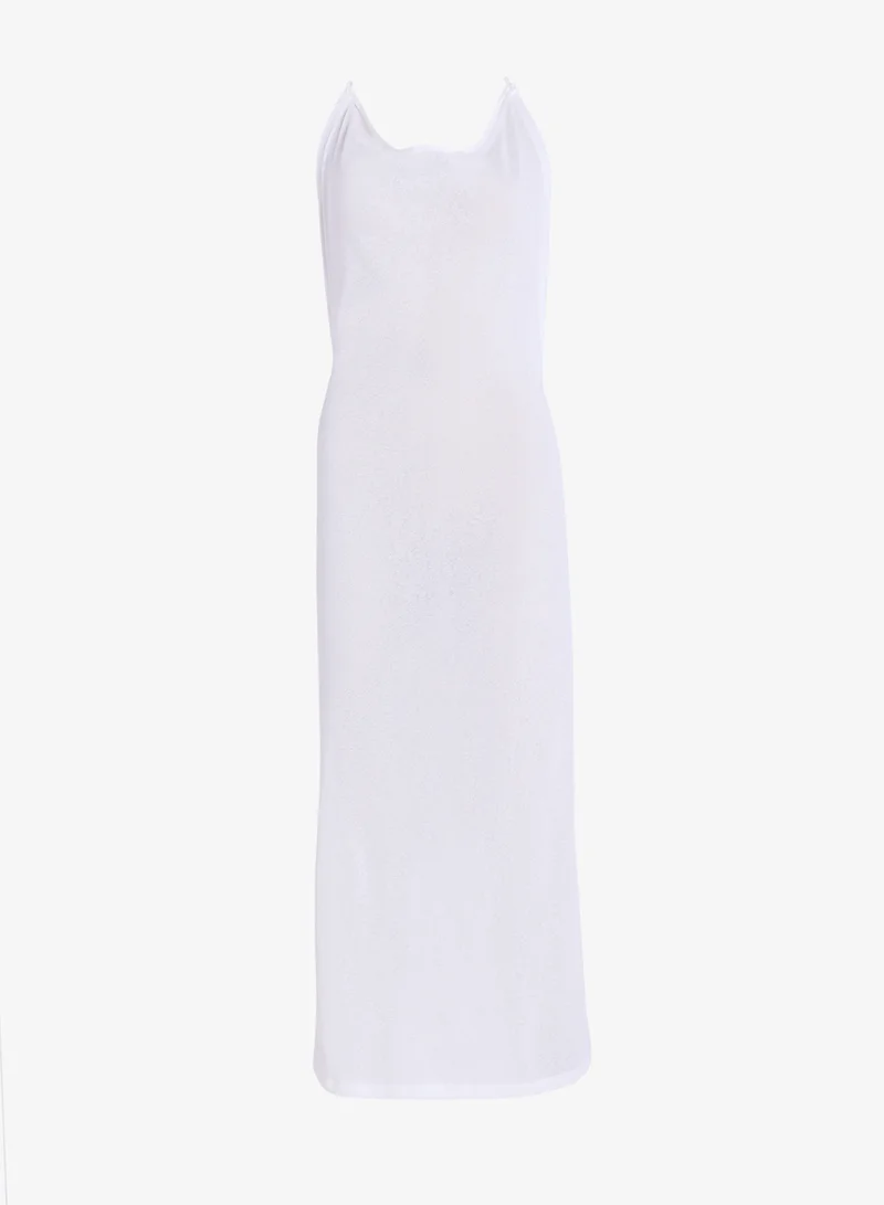 Ginger Halter Neck Sheer Beach Dress